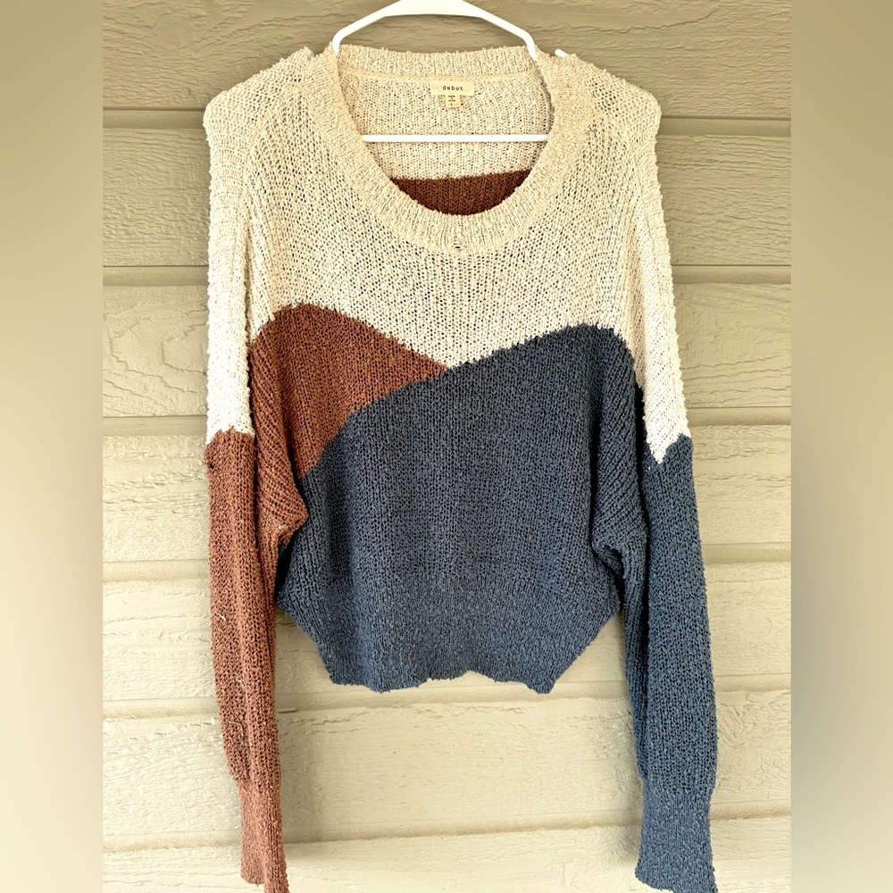 Sweater cropped super soft size Large